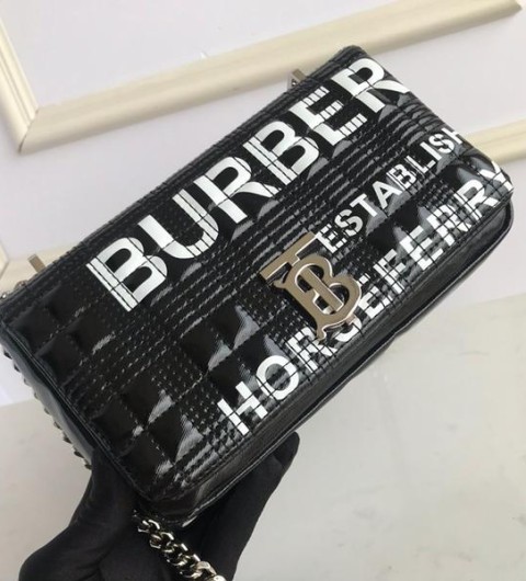 레플리카 버버리 롤라백 스몰 램스킨 프린팅로고