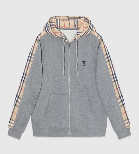 레플리카 버버리 클래식 체크 후드집업 그레이 CMD팩토리
