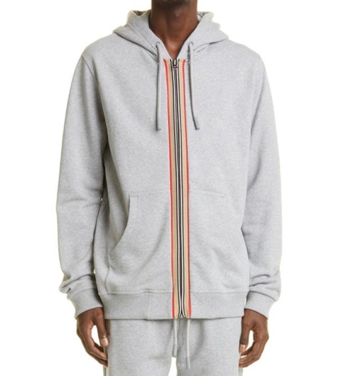 레플리카 버버리 아이콘 스트라이프 후드 집업 그레이 CMD팩토리