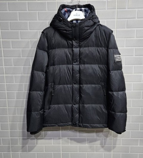 레플리카 버버리 리버시블 구스다운 숏 패딩 자켓 블랙 GB팩토리