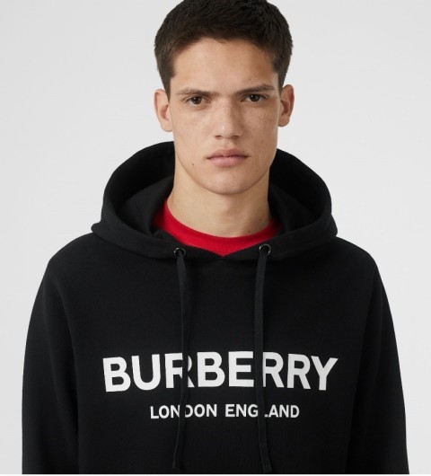 레플리카 버버리 로고프린트 코튼 후드티 WIN팩토리