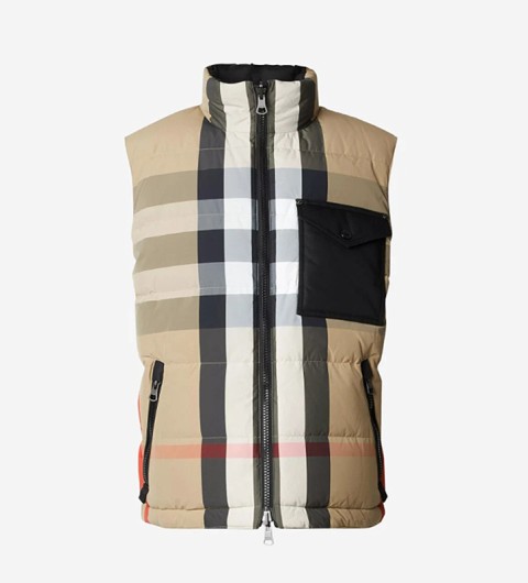 레플리카 버버리 리버서블 체크 나일론 패딩 베스트 KK팩토리