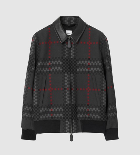 레플리카 버버리 픽셀 체크 울 블렌드 헤링턴 자켓 TOP팩토리