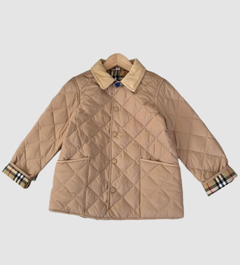 레플리카 버버리 키즈 체크 퀼팅 자켓 브라운 CMD팩토리