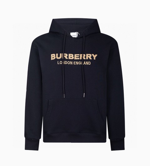 레플리카 버버리 엠브로이더리 로고 후드 스웨트셔츠 블랙 CMD팩토리
