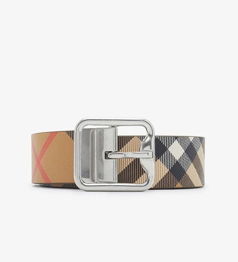 레플리카 버버리 리버시블 체크 B버클 벨트 TOP팩토리