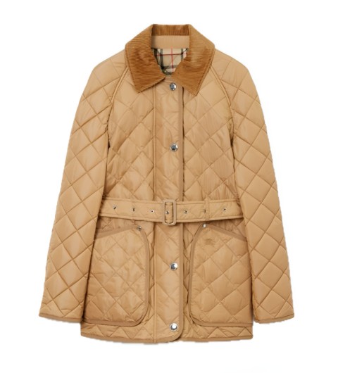 레플리카 버버리 여성 퀄팅 하프패딩 브라운 WIN팩토리