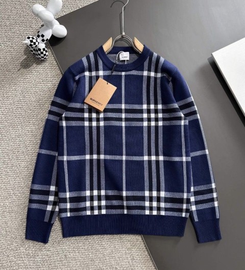 레플리카 버버리 체크 자카드 로고 울 니트 WIN팩토리