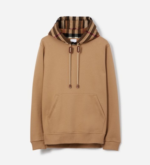 레플리카 버버리 체크 트리밍 코튼 블렌드 후디 CMD팩토리