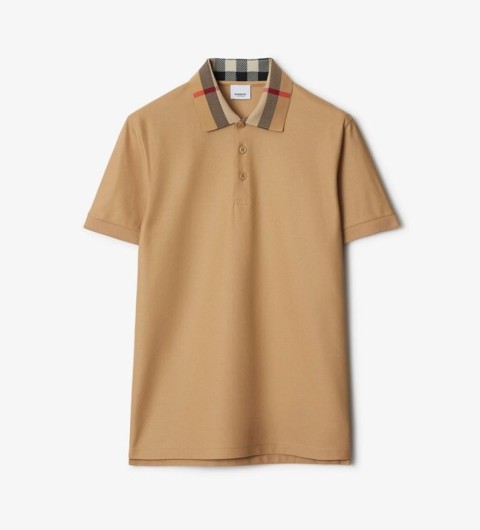 레플리카 버버리 체크 코튼 폴로셔츠 반팔 카라티 VAL팩토리