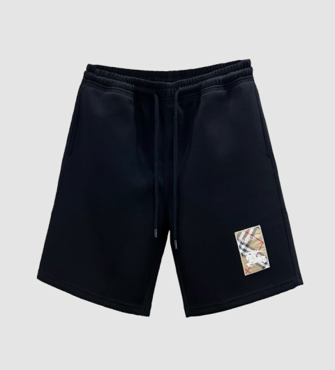 레플리카 버버리 EKD 체크라벨 드로스트링 하프팬츠 블랙 VAL팩토리