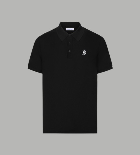 레플리카 버버리 스몰 자수로고 코튼 폴로 반팔 블랙 VAL팩토리
