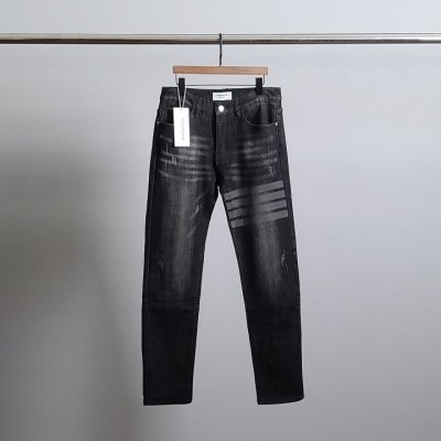 레플리카 톰브라운 사선완장 도그 프린팅 데님 팬츠 AT팩토리