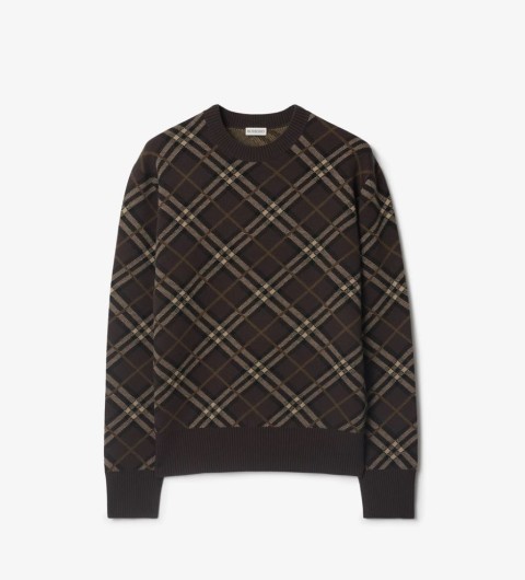 레플리카 버버리 체크 울 캐시미어 블렌드 스웨터 TOP팩토리