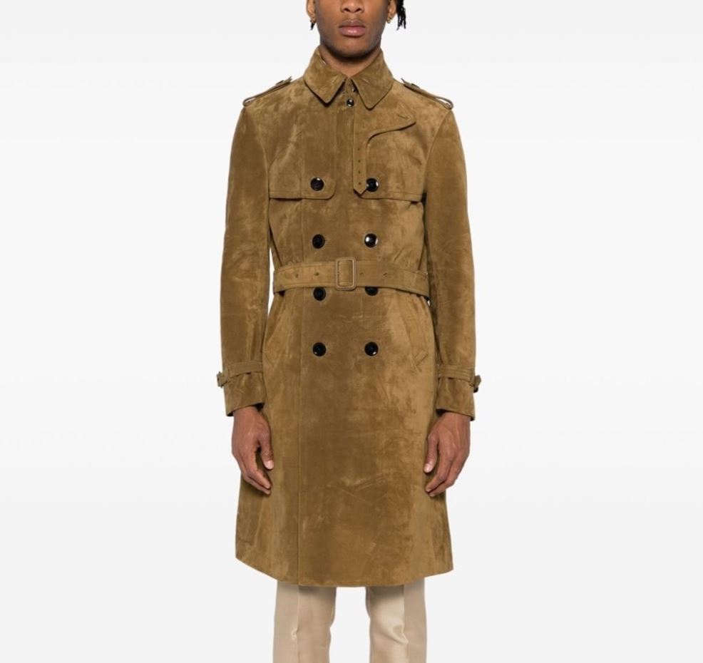 톰포드 버터리 천연 스웨이드 트렌치 코트 TOP팩토리