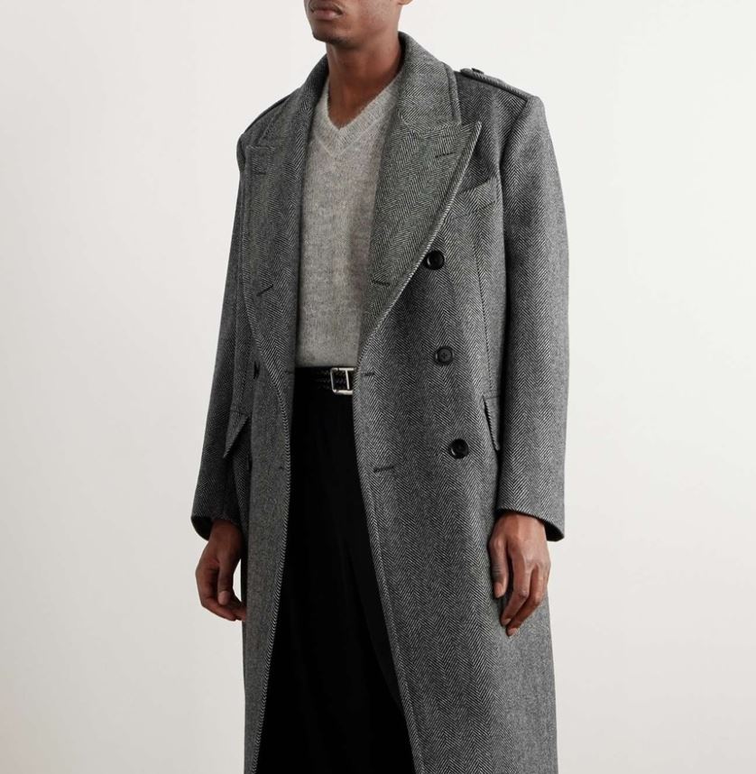 톰포드 더블 브레스트 헤링본 울 코트 TOP팩토리