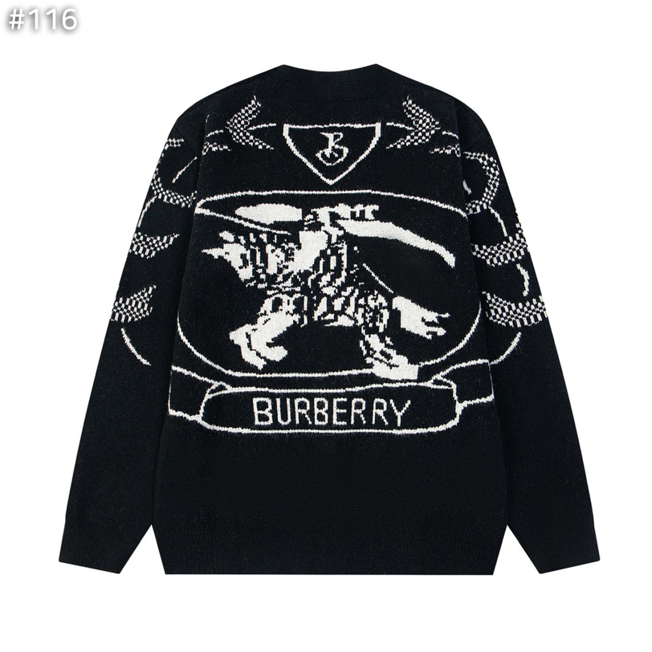 버버리 EKD 인타르시아 울 가디건