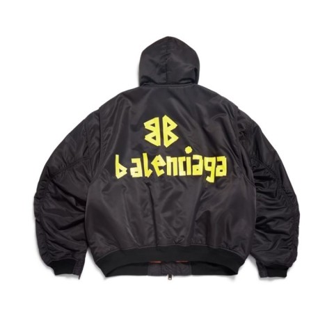 레플리카 발렌시아가 테이프 타입 후드 봄버 자켓 VAL팩토리