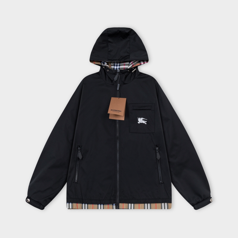 버버리 인사이드 체크 EKD 포켓 후드 바람막이 VAL팩토리