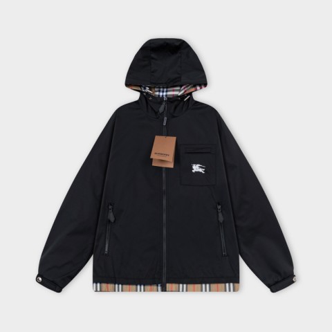 레플리카 버버리 인사이드 체크 EKD 포켓 후드 바람막이 VAL팩토리