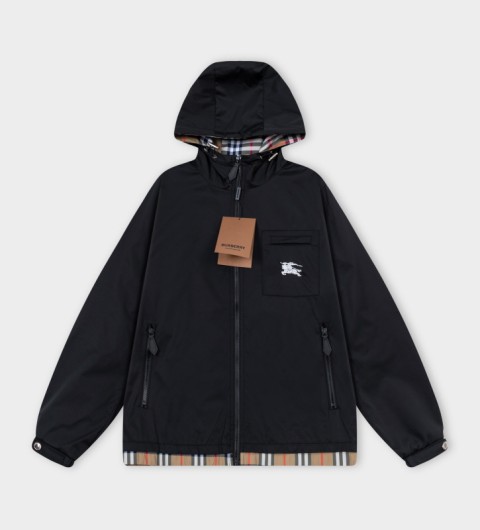 레플리카 버버리 인사이드 체크 EKD 포켓 후드 바람막이 VAL팩토리