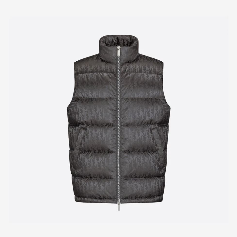 디올 테크니컬 자카드 오블리크 패딩 조끼 TOP팩토리