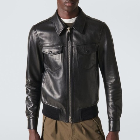 레플리카 톰포드 레더 블루종 자켓 TOP팩토리