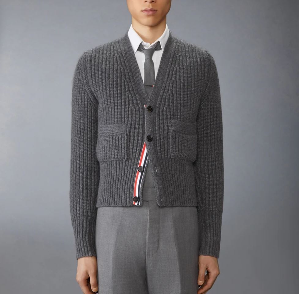 톰브라운 하프 스티치 캐시미어 가디건 TOP팩토리