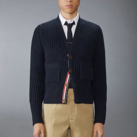 레플리카 톰브라운 하프 스티치 캐시미어 가디건 TOP팩토리