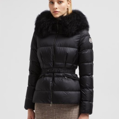 레플리카 몽클레어 여성 보에드 구스다운 블랙 폭스퍼 패딩 TOP팩토리