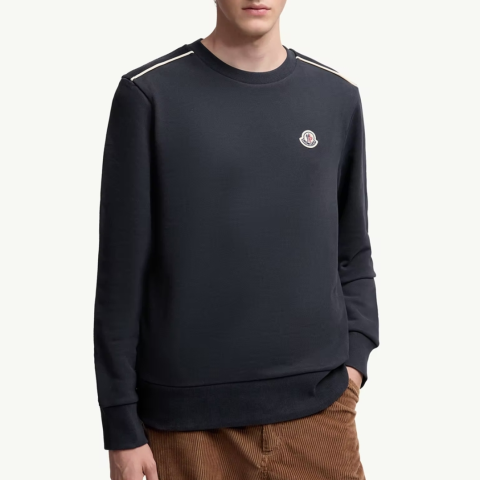 레플리카 몽클레어 로고 패치 코튼 스웨트셔츠 맨투맨 탑몽팩토리