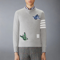 레플리카 톰브라운 루프백 버드패치 스웨트셔츠 맨투맨 TOP팩토리