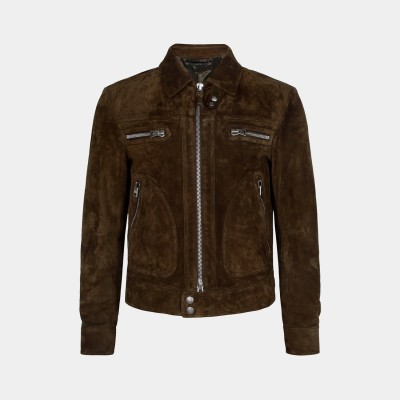 레플리카 톰포드 스웨이드 포 포켓 블루종 자켓 다크 올리브 BLACK팩토리