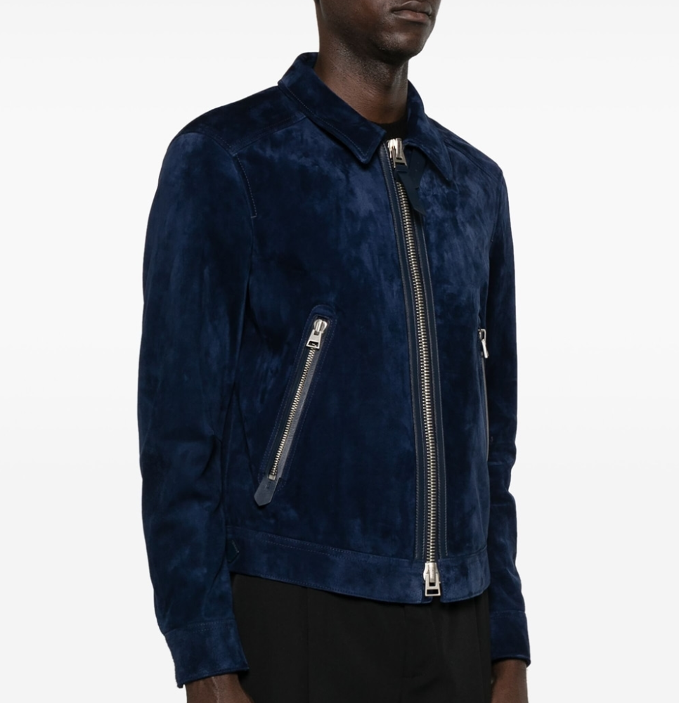 톰포드 캐시미어 스웨이드 지퍼 컬러 블루종 BLACK팩토리