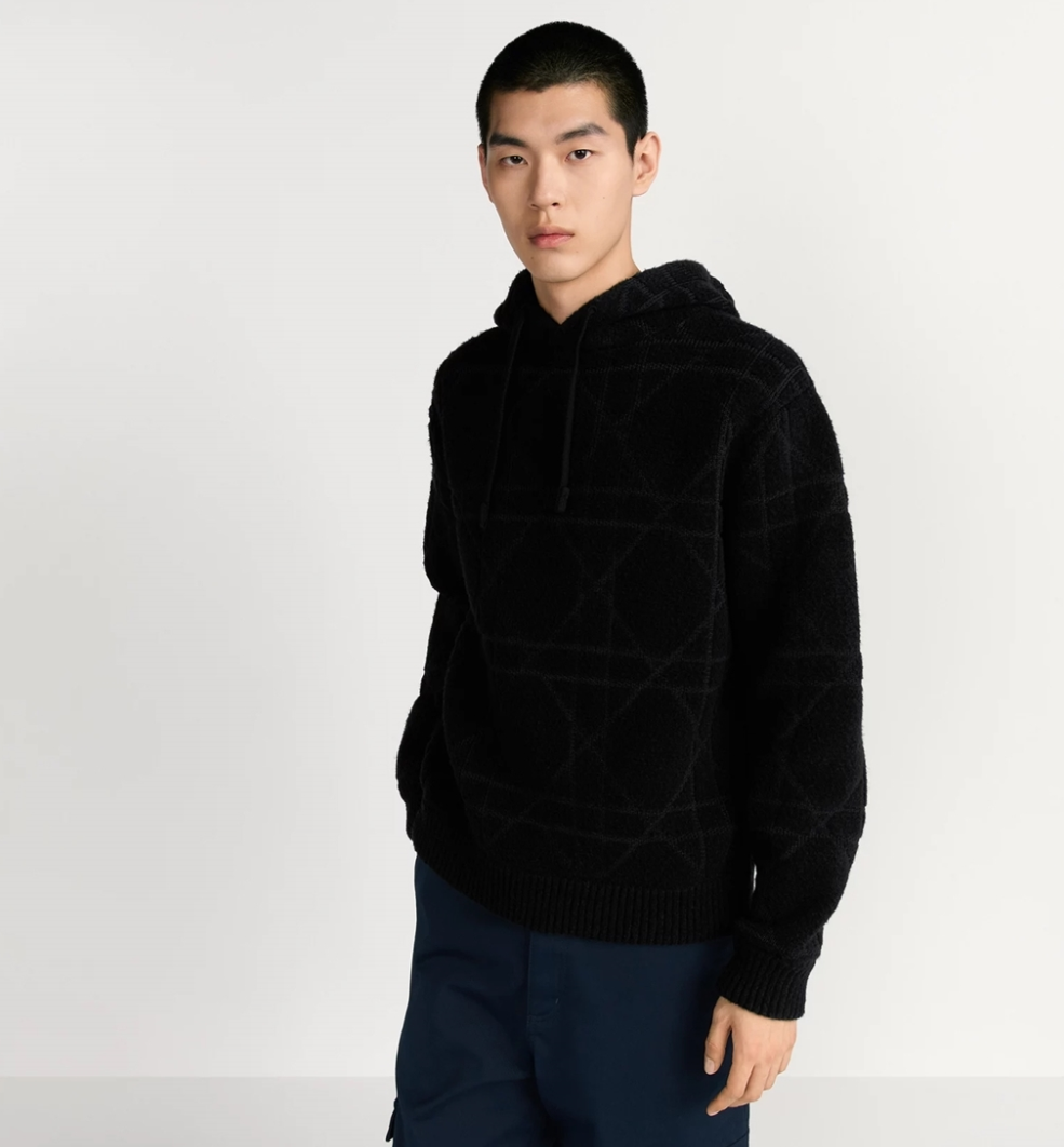 디올 코튼 울 블렌드 까나쥬 후드티 TOP팩토리