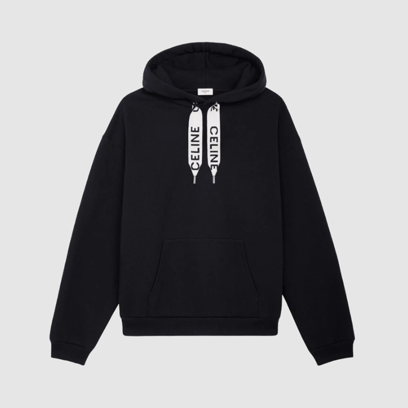 셀린느 루즈 코튼 플리스 후드셔츠 블랙 CMD팩토리