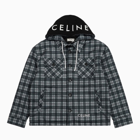 레플리카 셀린느 체크 멀티 포켓 후드로고 셔츠 CMD팩토리