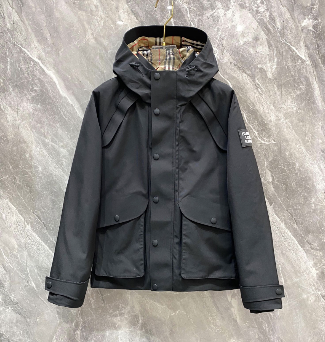 버버리 클래식 체크 윈드브레이커 패딩 TOP팩토리
