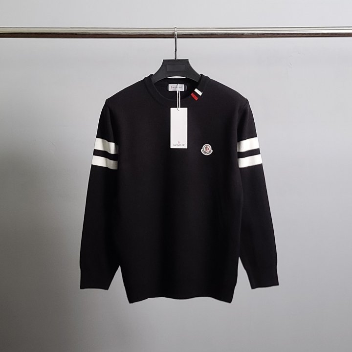 몽클레어 넥삼선 완장 라운드 니트 DM팩토리