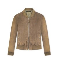 레플리카 톰포드 가죽 스웨이드 봄버 자켓 BLACK팩토리